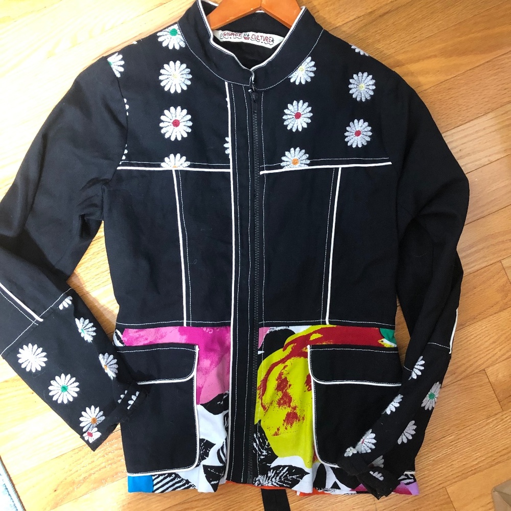 Nice flowers embroidered summer jacquet